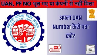 UAN number kaise pata kare  How to find uan number of my PF account  PF number kaise pata kare [upl. by Attaymik]