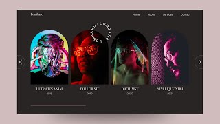 Creative Landing Page Design with Swiper Slider amp Menu Image Hover effects Using Html Css amp Jquery [upl. by Lalage620]