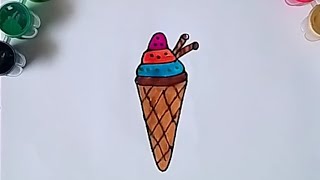 Ice Cream ka drawing🍦 How to draw ice Cream drawing  Ice cream drawing easy  Ice cream drawing [upl. by Darrell]