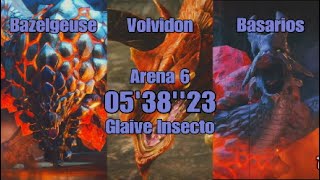 MHRArena 6 Bazelgeuse  Volvidon  Basarios 053823 Glaive Insecto [upl. by Swan379]