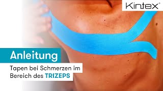 Tapen bei Schmerzen im Bereich des Trizeps  Kintex® Anleitung zum Kinesiologie Tapen [upl. by Abert]