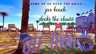 Deck The Chairs Set Up Has Begun Jacksonville Beach Florida 111824 [upl. by Ellmyer]