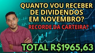 MINHA CARTEIRA DE INVESTIMENTOS  QUANTO RECEBO DE DIVIDENDOS [upl. by Tegdig454]