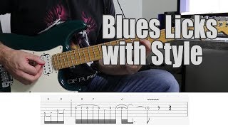 Blues Licks with Style  Guitar Lesson with Tabs link to full lesson below [upl. by Rowley619]