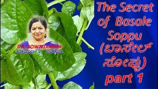 The Secret of Basale Soppu ಬಸಳೆ ಸೊಪ್ಪು part 1 IN KANNADA  Dr Gowriamma [upl. by Aicillyhp]