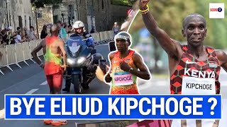 ELIUD KIPCHOGE Legendary marathoner drops out of Olympics race and hints at RETIREMENT  Athletics [upl. by Hassett]