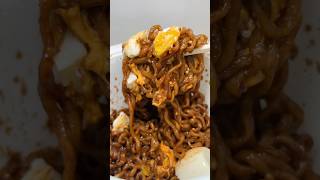 jjapaghetti egg cheese eat together asmr koreanfood [upl. by Nosyrb]