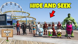 GTA 5  FRANKLIN SHINCHAN AND PINCHAN PLAYING HIDE AND SEEK 😯 PART 13 [upl. by Eiznekcam]