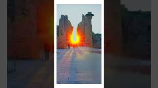 Sun perpendicularity on Karnak Temple [upl. by Ohcamac]