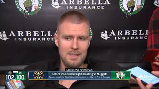 Kristaps Porzingis PostGame Interview  Denver Nuggets vs Boston Celtics [upl. by Hallie]