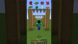 Spike Barriers vs Height Challenge shorts meme minecraft [upl. by Pyotr]