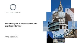 What to expect in a One Essex Court pupillage interview by Anna Boase QC [upl. by Ilek827]