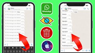 How To See WhatsApp Deleted Messages in iPhone  Recover Deleted WhatsApp Messages ios [upl. by Suolhcin]