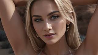 Waiting for summer Seductive swimwear fashion show Hot AI models in bikini  4K [upl. by Henghold]