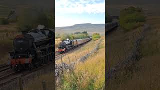 Black 5 44871 approaching the sumit at AisGill on the Dalesman 190924 [upl. by Robbert242]