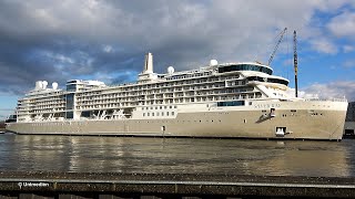 SILVER RAY ship launch  spectacular float out of brand new SILVERSEA cruise ship at MEYER WERFT 4K [upl. by Park]