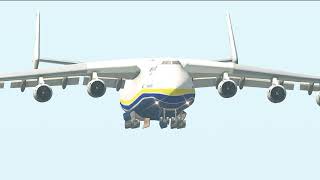 Antonov AN225 Mriya Out Of Fuel Emergency Landing XP11 [upl. by Ramsa]