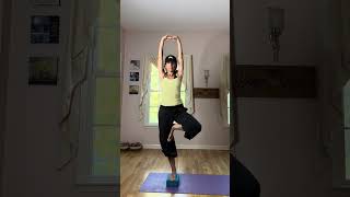 TREE POSE CHALLENGE treepose yogaflow shortyoga yoga shorts [upl. by Nednerb]