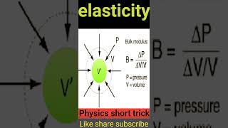 elasticity bulk modulus and poisson ratio shearing stress short tricks physics short tricks [upl. by Hafirahs]