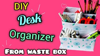 Diy home made desk organiserdesk decorhow to make [upl. by Harod678]