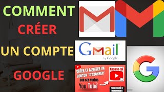 COMMENT CRÉER UN COMPTE GOOGLE  GMAIL TRÈS SIMPLE [upl. by Yelrak742]