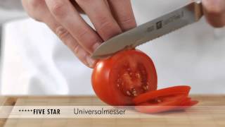 REWE TreuepunktAktion ZWILLING FIVE STAR Videoserie quotUniversalmesserquot [upl. by Anial]