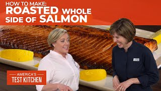 How to Make a Perfectly Cooked Roasted Whole Side of Salmon [upl. by Raab]