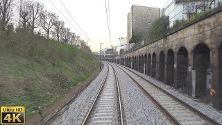 4K Cabride Paris SaintLazare  ManteslaJolie en VB2n via Poissy [upl. by Enilec]