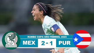 Mexico Femenil vs Puerto Rico 21 Resumen Goles 2023 [upl. by Hillyer381]