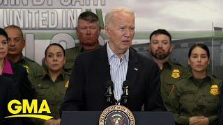 President Biden and Donald Trump at the border on the same day [upl. by Elsworth]