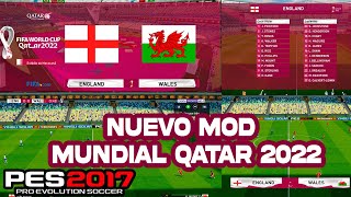 NUEVO MARCADOR Y MOD DEL MUNDIAL QATAR 2022 SMOKE PATCH Y PROFESSIONAL PATCH PES 2017 A PES 2023😍 [upl. by Ltney]