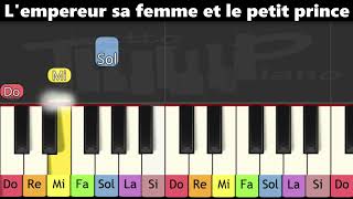 Apprendre la comptine quotL empereur sa femme et le petit princequot au piano pour enfants ou débutants [upl. by Tinaret]