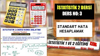 İstatistikte Standart Hata Nasıl Hesaplanır Anlama Garantili ÜNİVERSİTE İSTATİSTİK DERSİ [upl. by Annabal170]