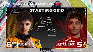 F1 2024 Official Starting Grid [upl. by Grew]