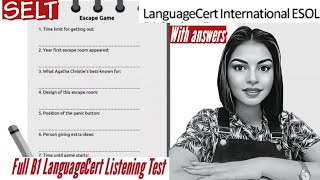 LanguageCert International ESOL SELT B1 Listening Reading Writing amp Speaking Computer based 2023 [upl. by Yarled607]