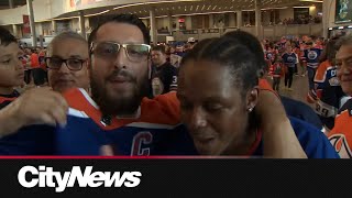 Onto Game 7 Oilers fans euphoric after Edmonton levels Stanley Cup final [upl. by Jeane949]