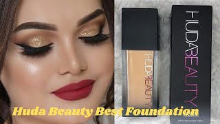 Huda Beauty Foundation Honest Review Best Foundation For All Skin Types Water Proof Foundation [upl. by Katushka]