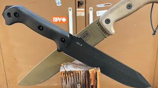 Becker BK9 vs ESEE Junglas tabletop comparison [upl. by Hillel]