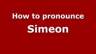 How to pronounce Simeon American EnglishUS  PronounceNamescom [upl. by Ayvid405]