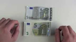 Neuer 5 Euro Schein vs Alter 5 Euro Schein [upl. by Inahs]