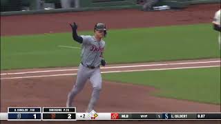 Dillon Dinglers 1st Major League home run [upl. by Gerg60]