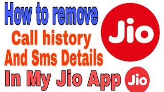 My jio app se call history aur sms details kaise delete karein [upl. by Ayisan]