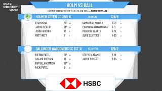 Holmer Green CC 2nd XI v Ballinger Waggoners CC 1st XI [upl. by Esaele712]