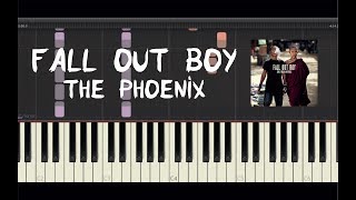 Fall Out Boy  The Phoenix  Piano Tutorial by Amadeus Synthesia [upl. by Irrak]