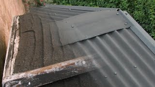 Using Corrugated Bitumen Sheets to Reroof a Garden Shed [upl. by Otreblif]