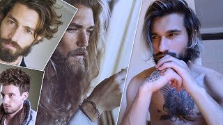 INSPIRAÇÕES PARA CABELOS ONDULADOS  CABELO GRANDE MASCULINO MÉDIO e CURTO [upl. by Deeann]