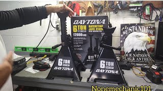 Harbor Freight Daytona 6 Ton Heavy Duty Ratcheting Jack Stands Review [upl. by Mcarthur207]