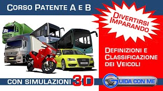 Classificazione e Definizioni dei veicoli  Teoria esame quiz patente B [upl. by Jacquet621]