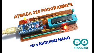 ATMEGA 328 Programmer with Arduino Nano [upl. by Hausner413]