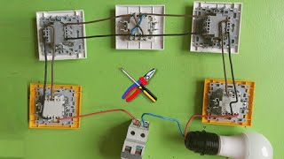 انارة ذهاب واياب في خمسة اماكن مختلفة باستعمال البرمتاتور 💡 💡VA ET VIENT AVEC 5 INTERRUPTEUR [upl. by Osanna]